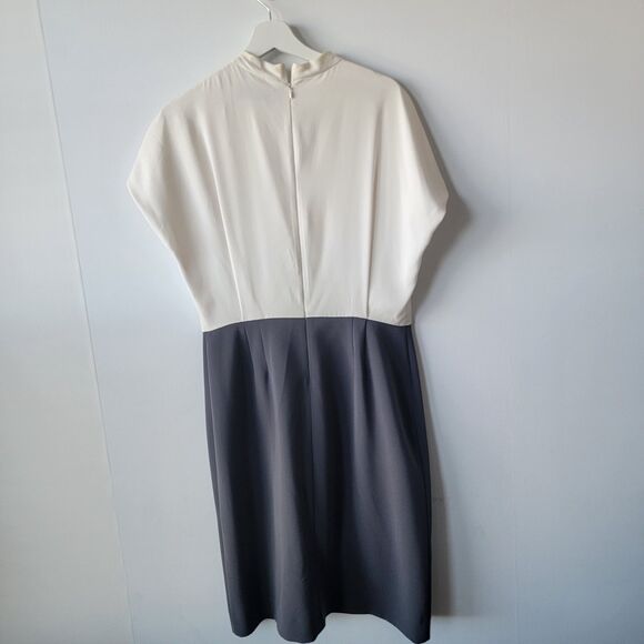 MM.lafleur women's The Adelaide Dress size 12 colorblock twist neck sleeveless - Picture 2 of 8